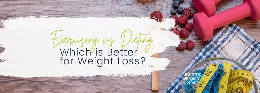 apples, berries, other fruit, measuring tape, and dumbbells are scattered on counter top